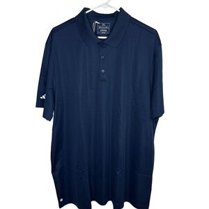 ADIDAS Men's Collegiate Navy Polo Shirt Pique Short Sleeve Golf Logo Size 2X